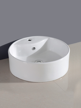 Modern Western Ceramic Bathroom Shallow Sink Above Counter Basin