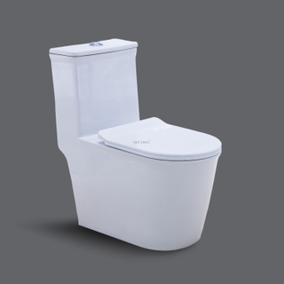 New arrial Bathroom Sanitary Ware Ceramic WC One-Piece Rimless Siphon Toilet
